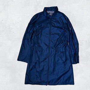 Vintage DKNY Long Windbreaker Trench Active nylon jacket Size XL